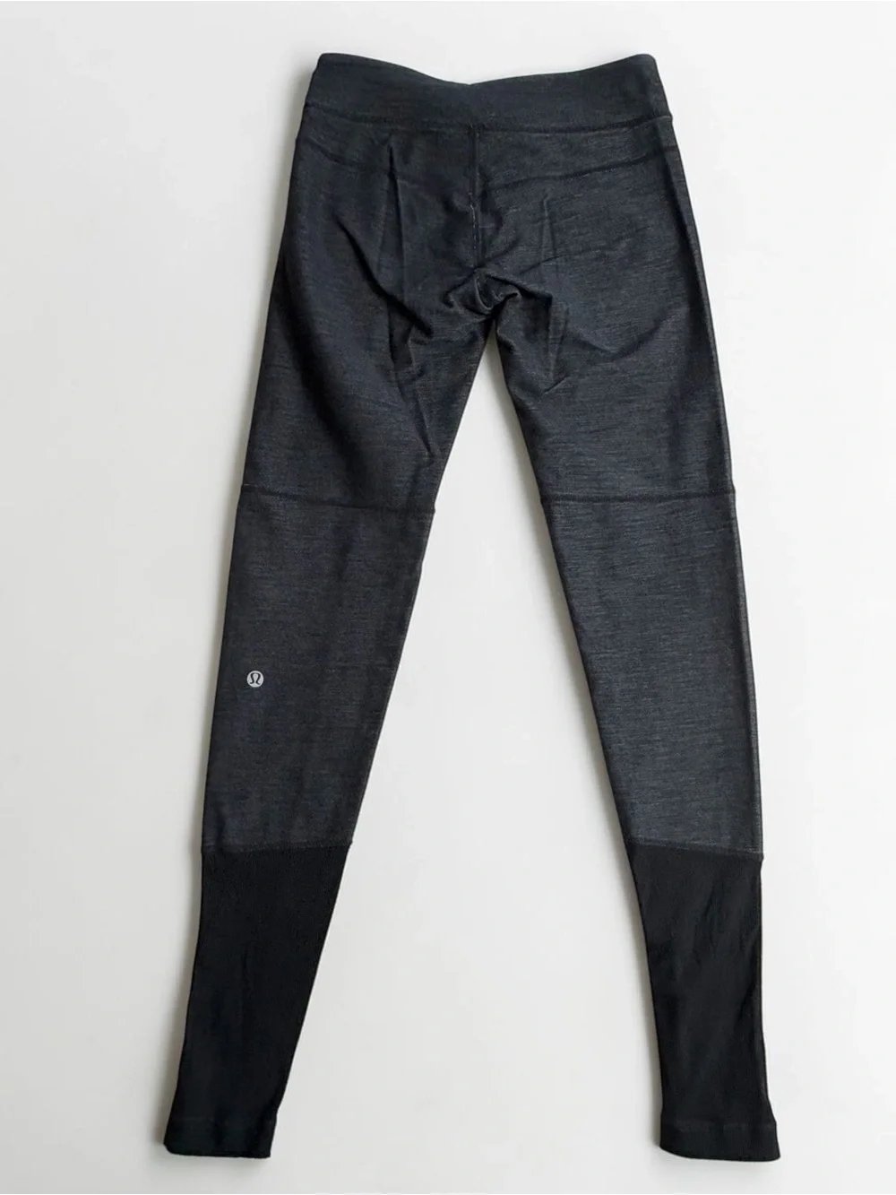 Lululemon Work It Out Moto Leggings 4 Pique Gray Black Zip Pocket Moto Panel